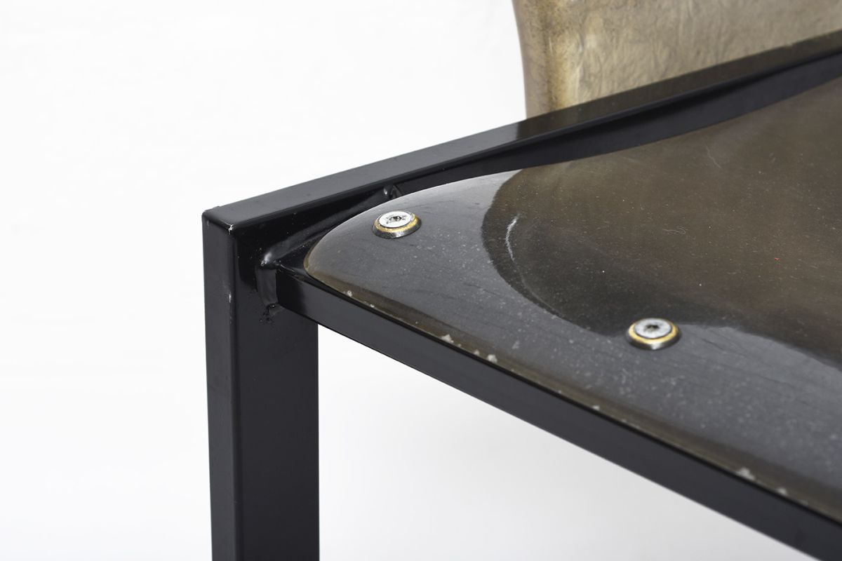 Stefan Lindfors Fiberglass Chair darkgrey details9