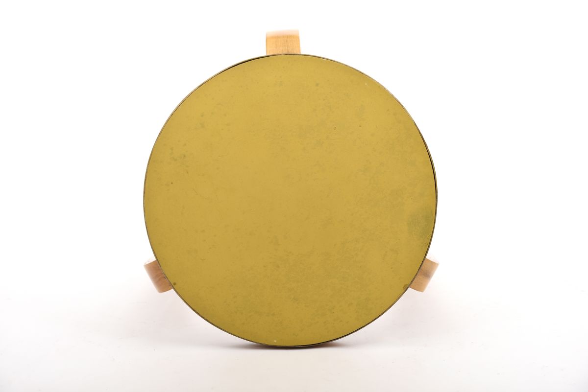 Aalto Alvar stool 60 yellow linoleum top