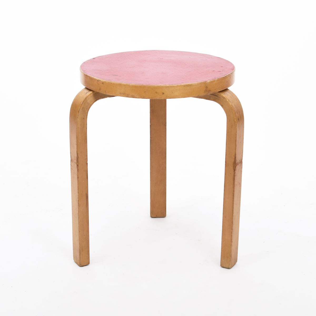 Aalto Alvar stool60 red linoleum 1950