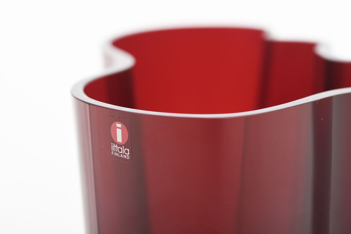 Aalto Alvar aalto vase iittala red nr 383 03