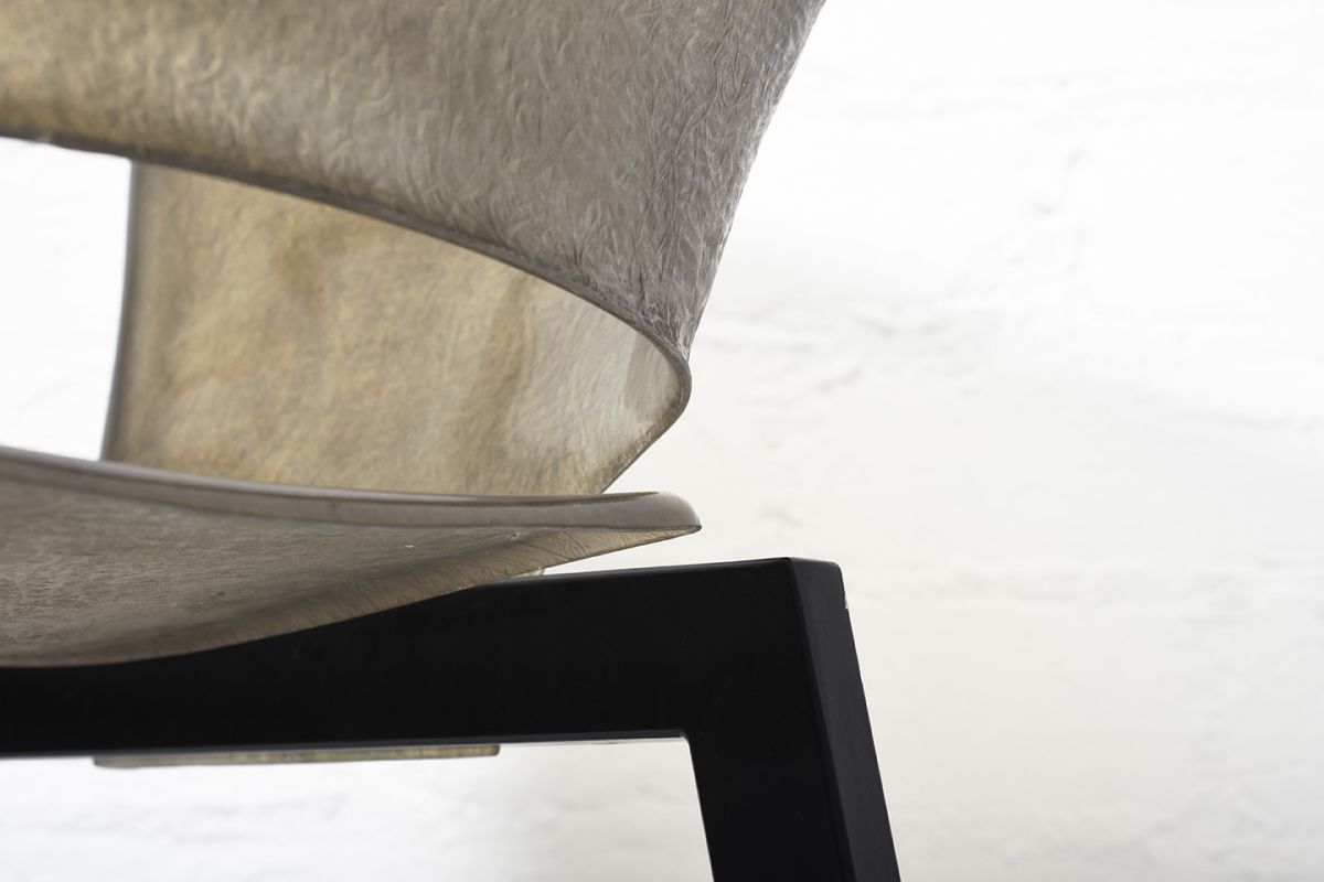 Stefan Lindfors Fiberglass Chair darkgrey details10