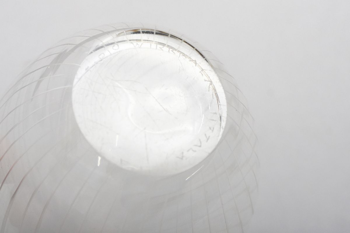 Wirkkala Tapio Glass line cut small vase 03