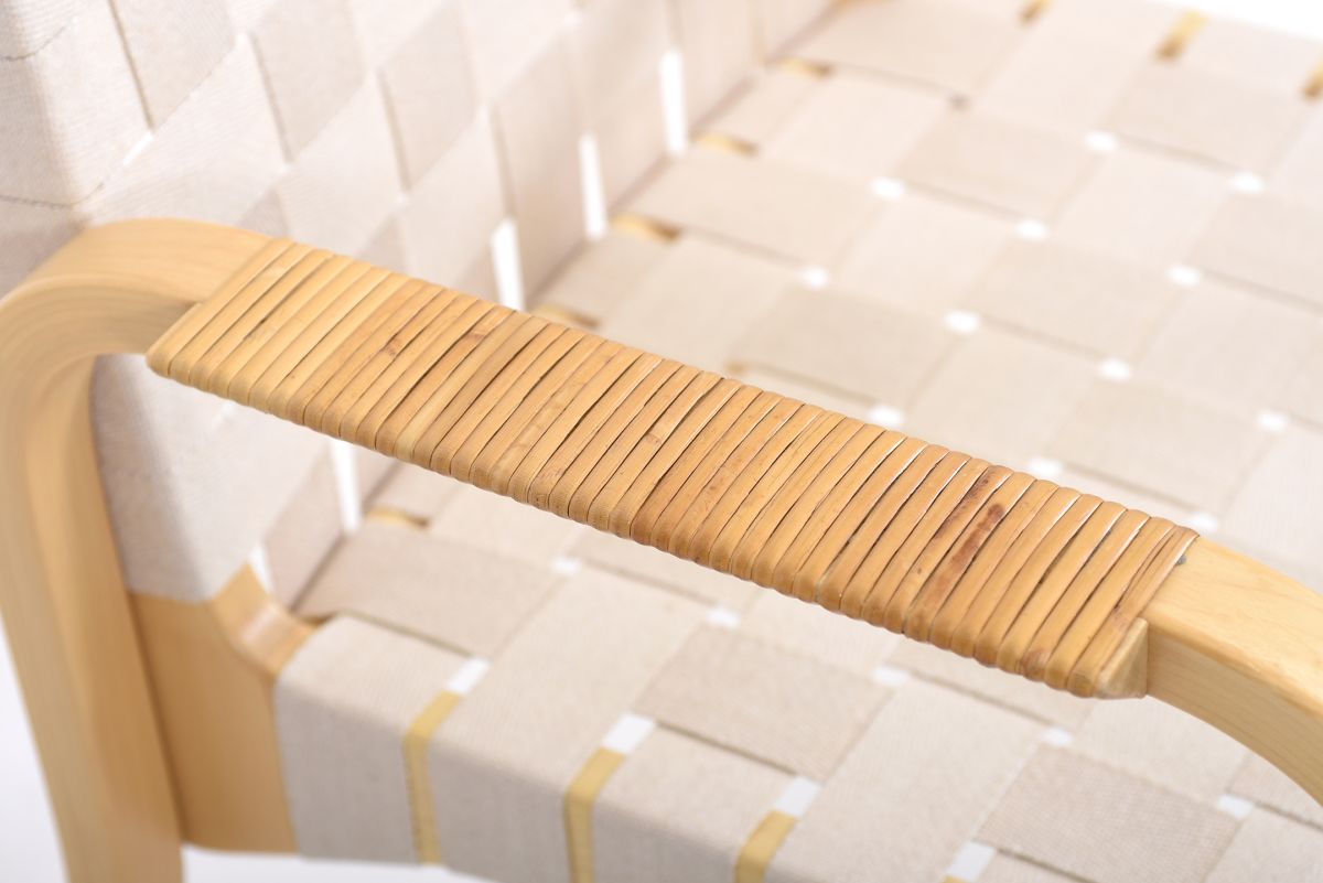 Aalto Alvar Chair 45 natural linen webbing 04
