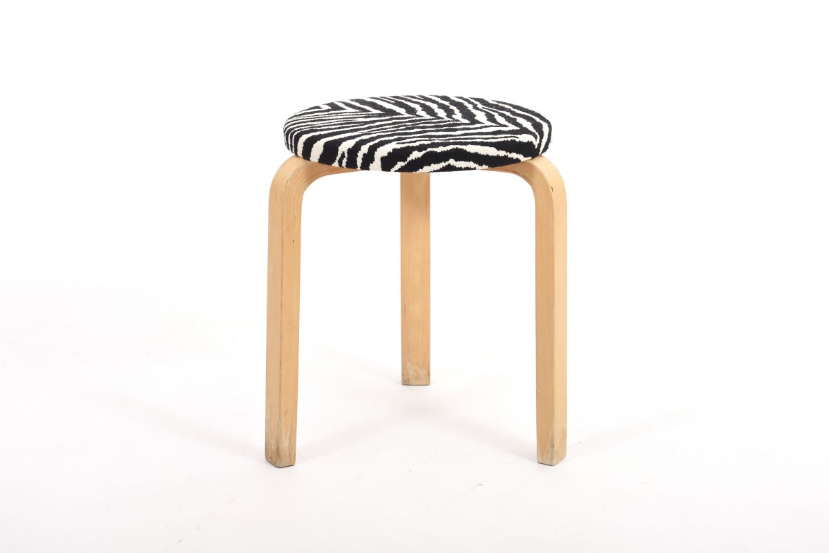 Aalto Alvar Stool 60 Zebra 5 slits