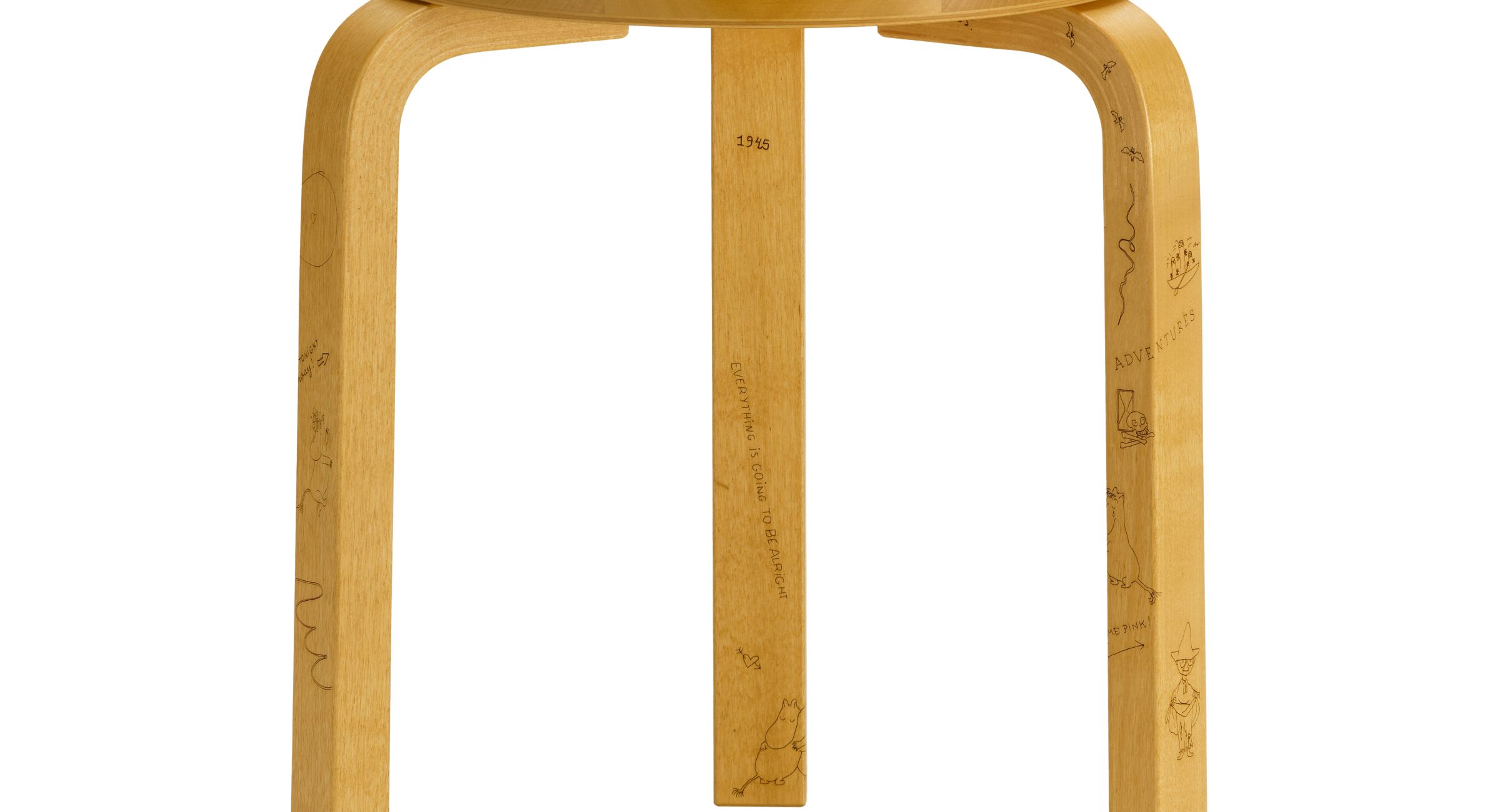 希少60年代 スツール60 alvar aalto stool60 ARTEK Artek Alvar Aalto stool 60, Kontrasti 90th anniversary — Studio Pazo