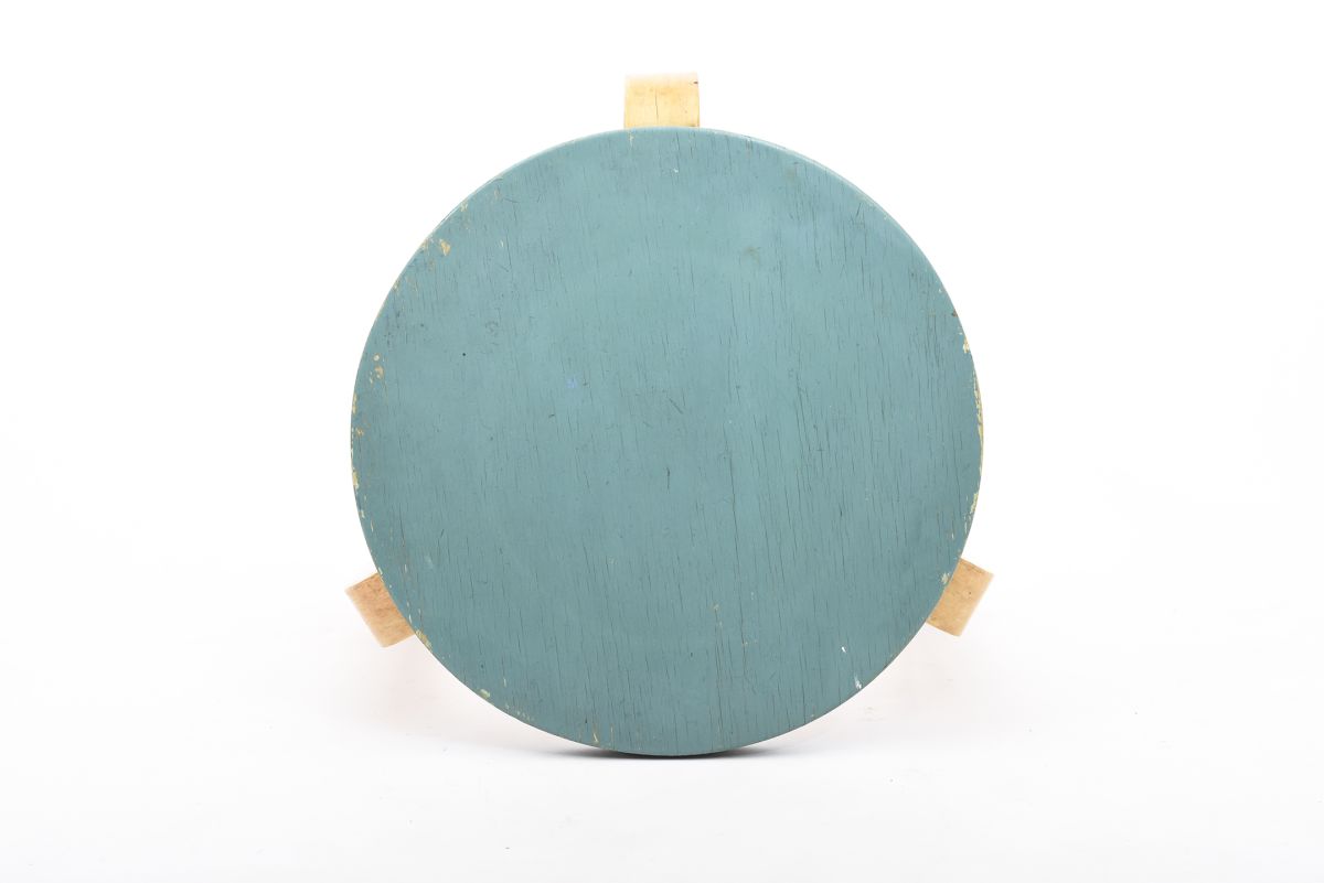 Aalto Alvar stool60 paint blue 1930 40 top