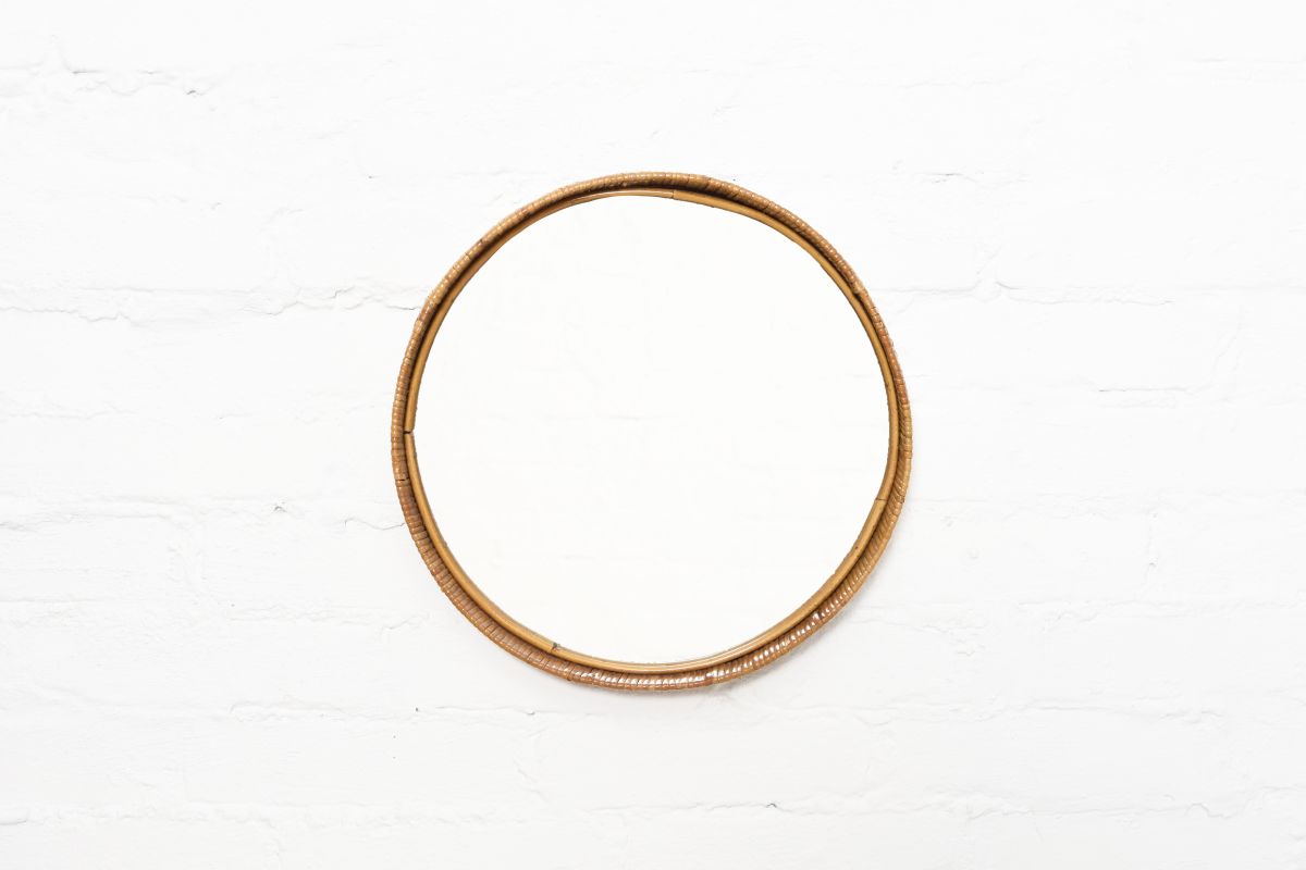 Anonymous-Rattan-Round-Mirror