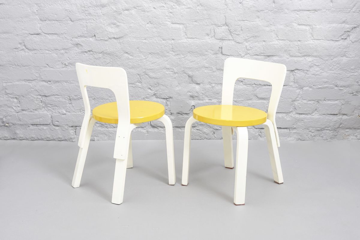 Aalto Alvar N65 white yellow