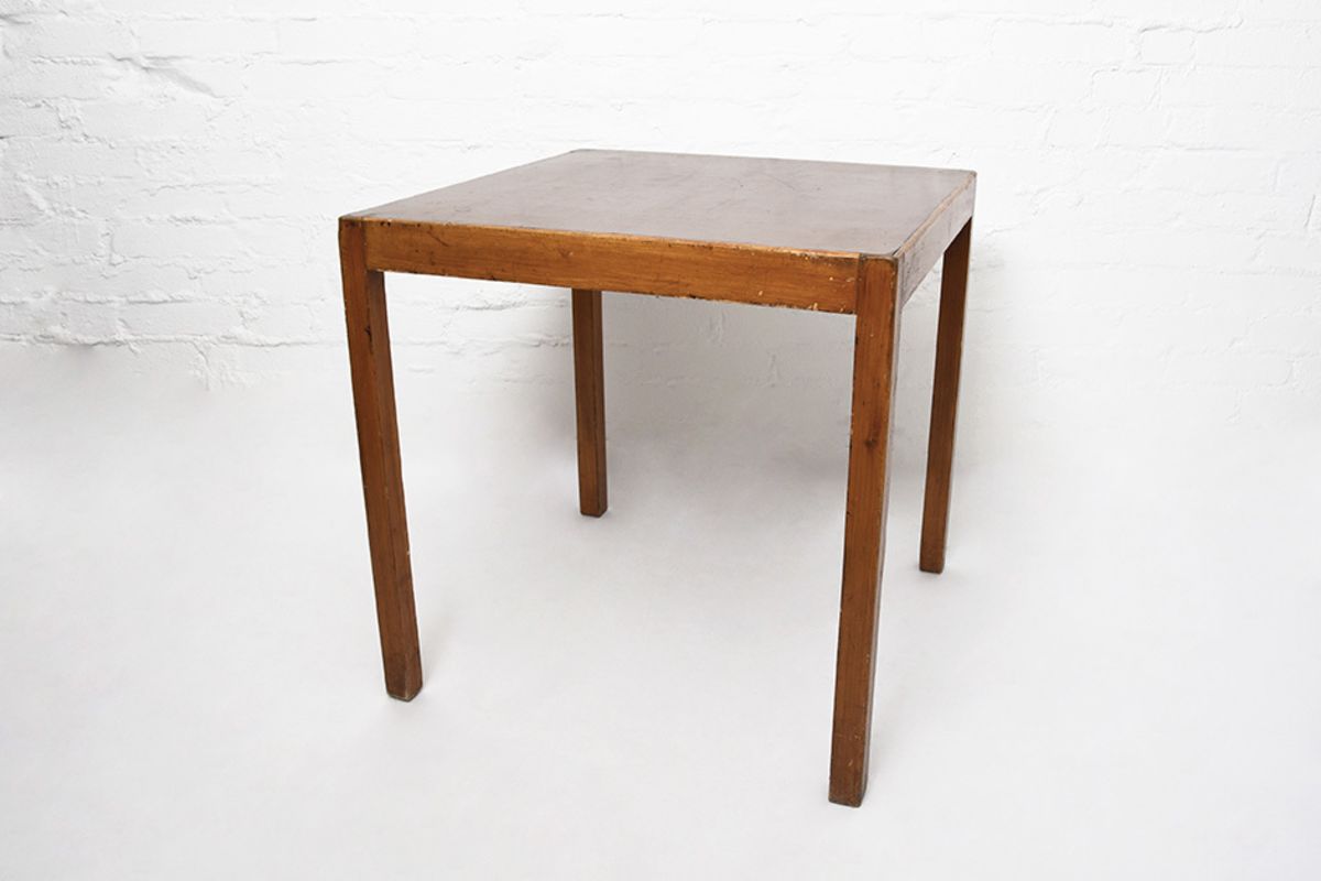 Aalto Square Brown Lino Table details1