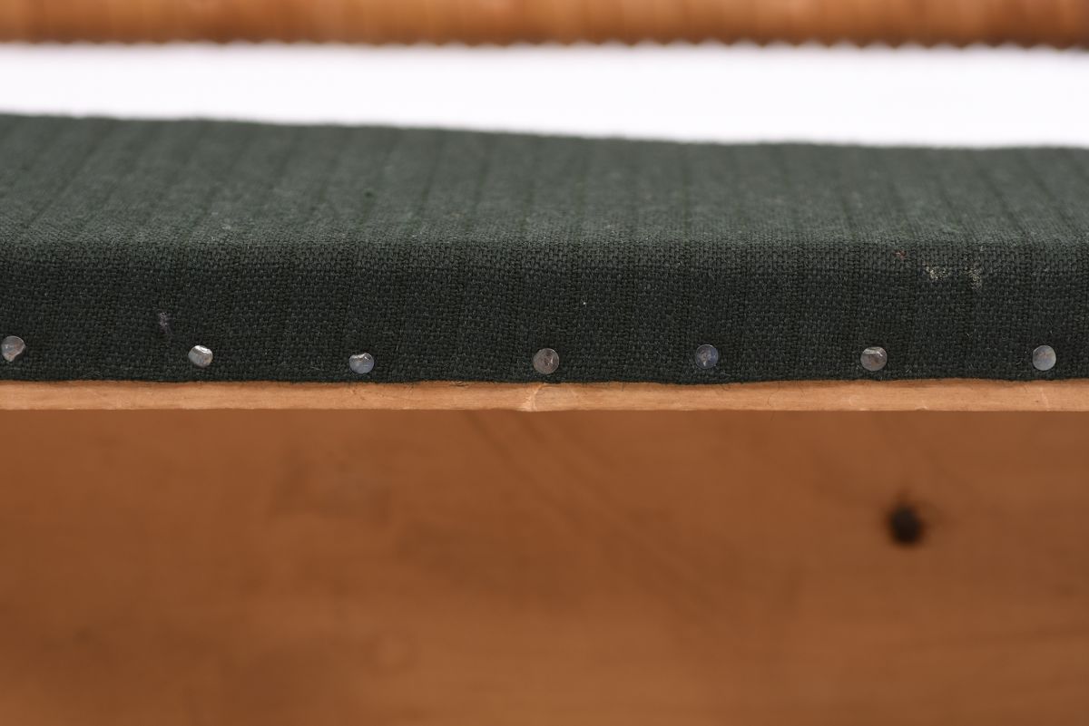 Aalto Alvar Chair 47 with Aino frorest green stripe 12