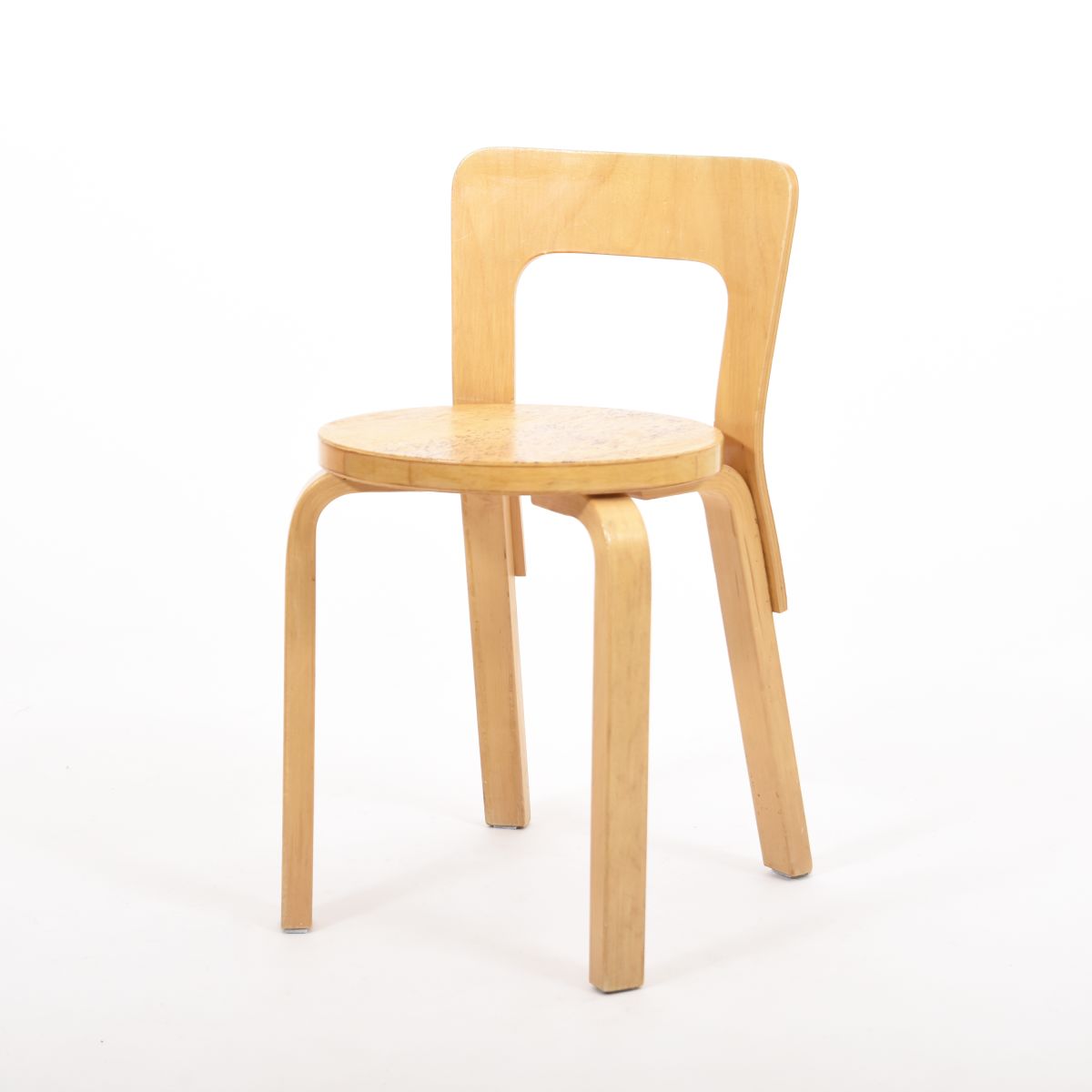 Aalto Alvar chair 65 curly birch seat