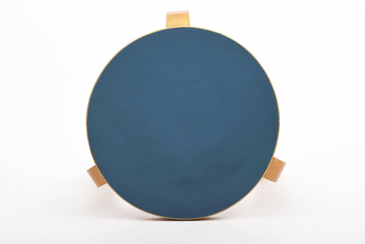 Aalto Alvar Stool 60 blue rino top