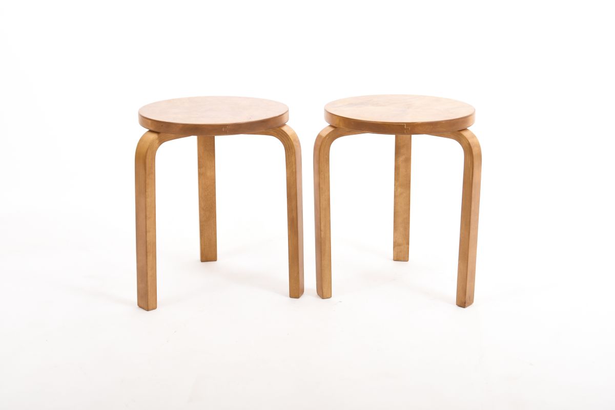 Aalto Alvar Stool 60 veneered top