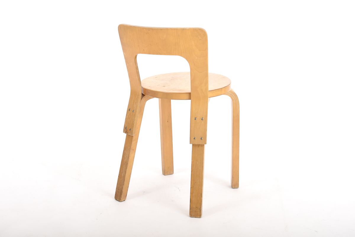 Aalto Alvar Chair N65 birch 1940s back