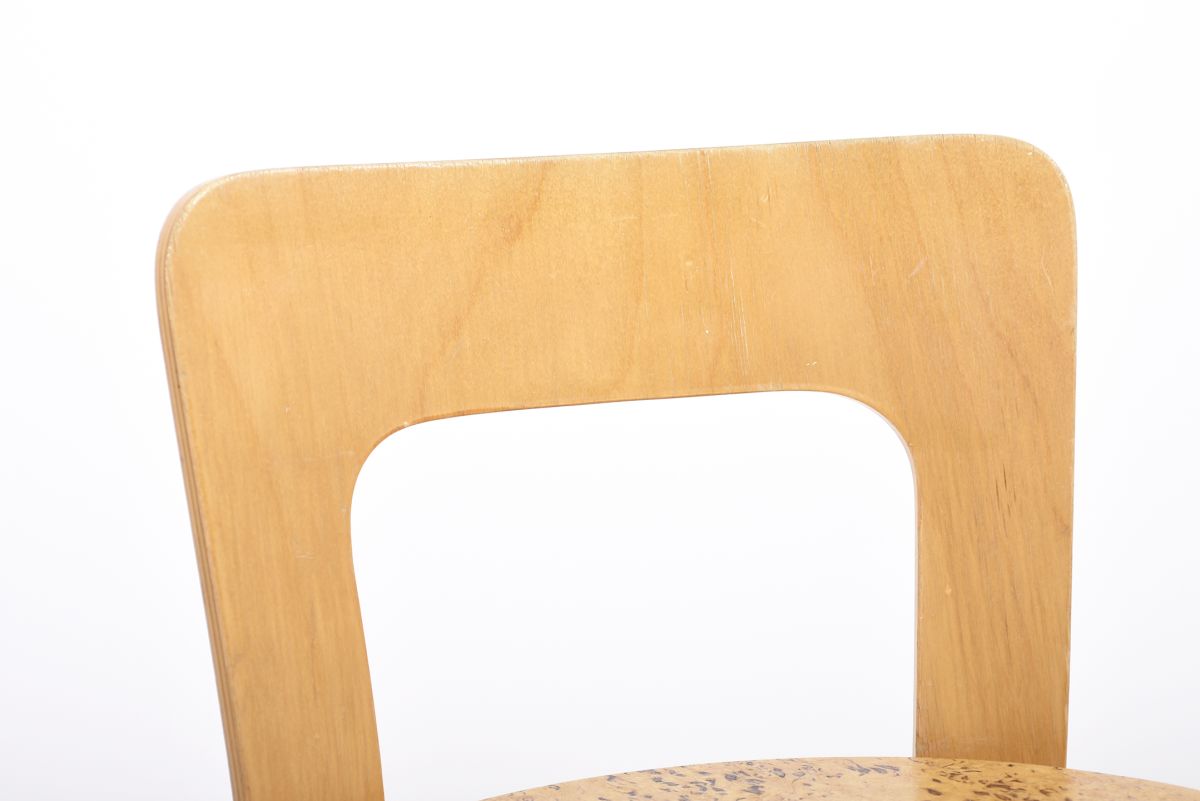 Aalto Alvar chair 65 curly birch seat 01