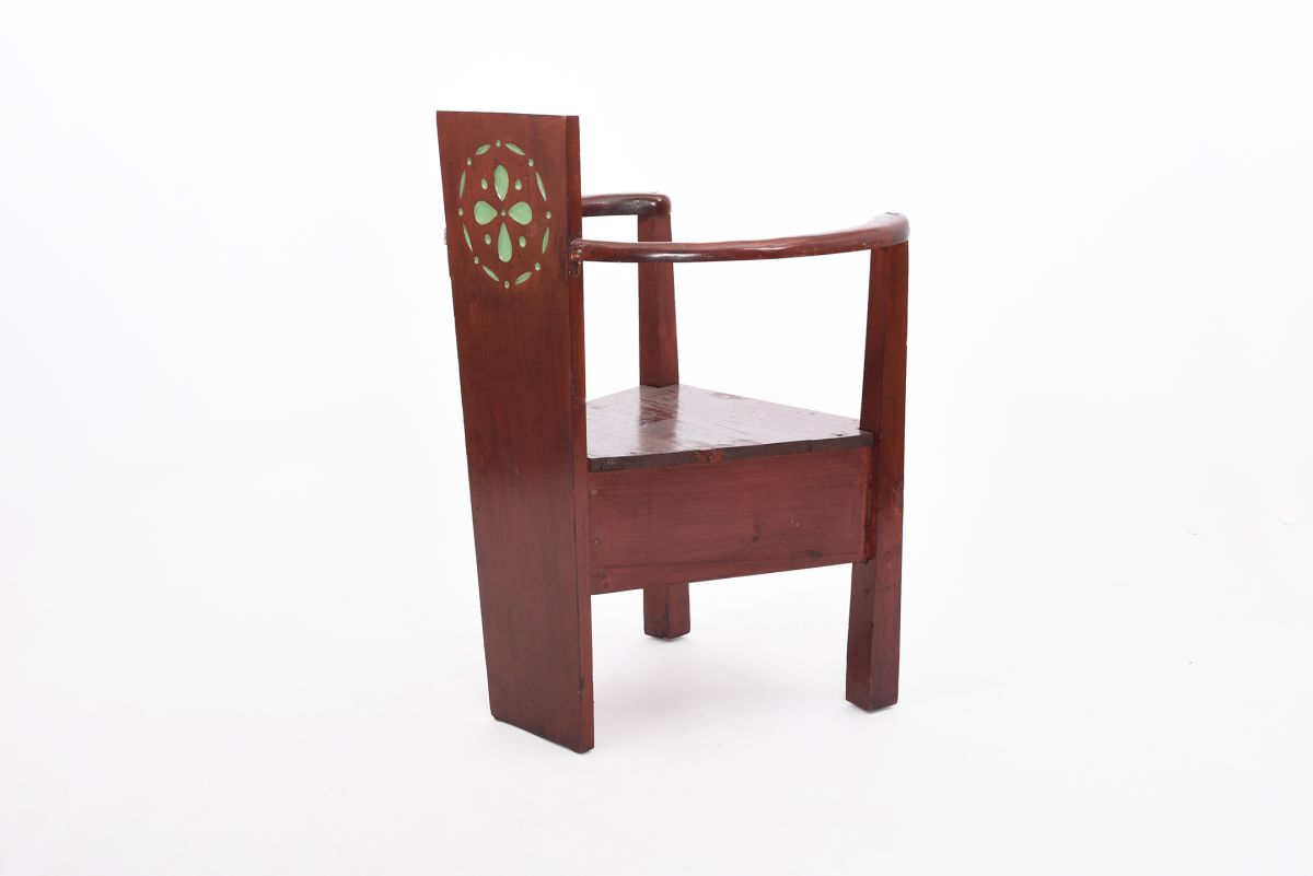 Anonymous Finnish art nouveau wooden armchair back