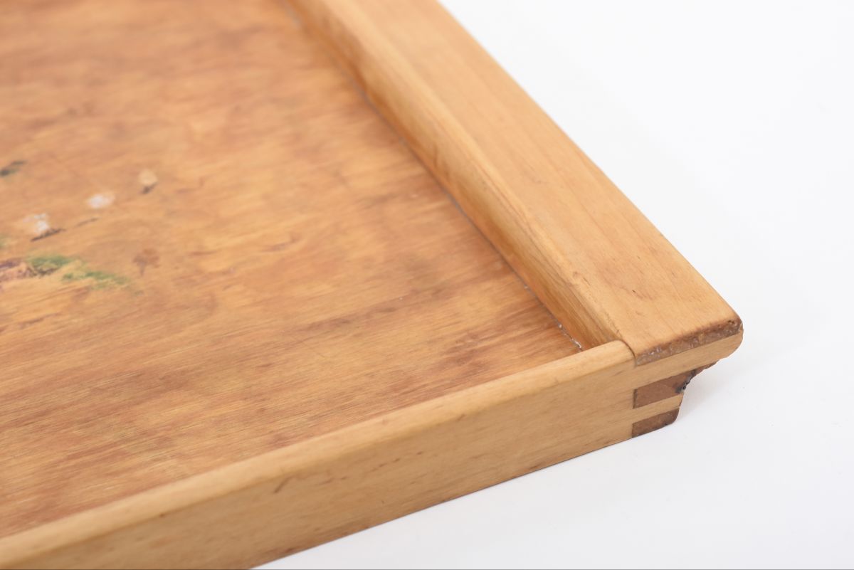 Aalto Aino Wooden tray floral hand painted detail 03