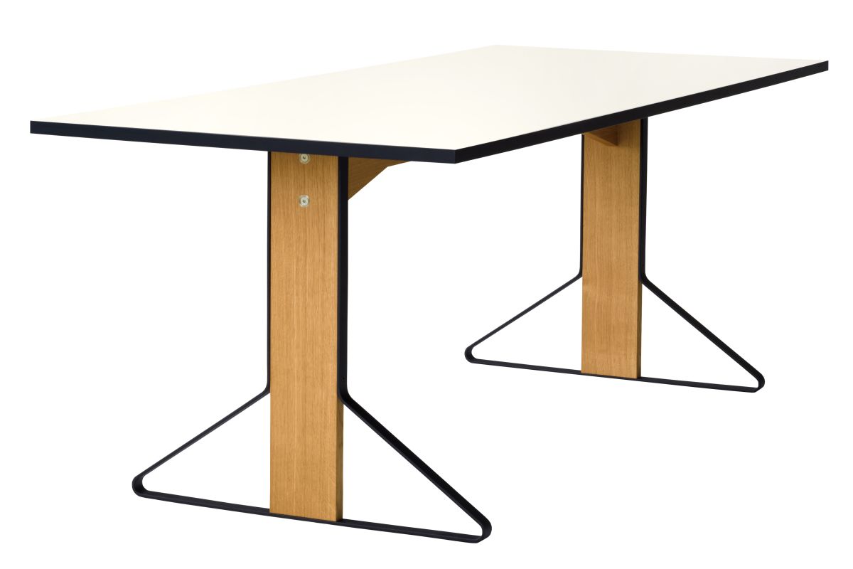 Kaari Table rectangular REB001 natural oak white HPL