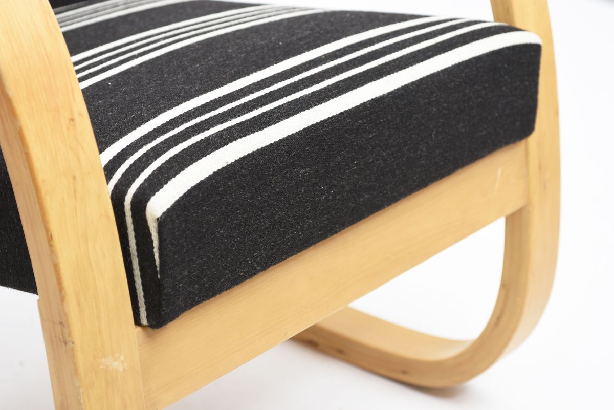 Aalto Alvar Armchair 402 stripe fabric 07