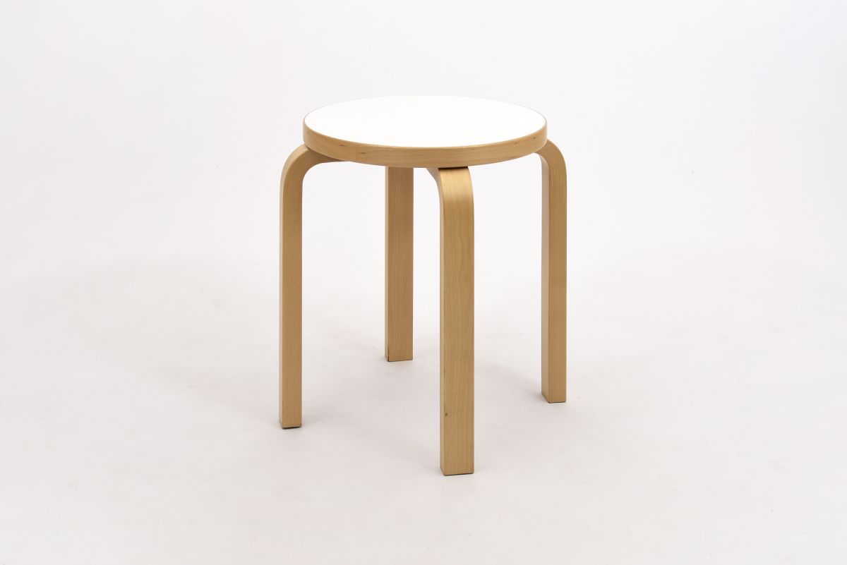 Aalto Alvar Stool E60 white laminate 2005