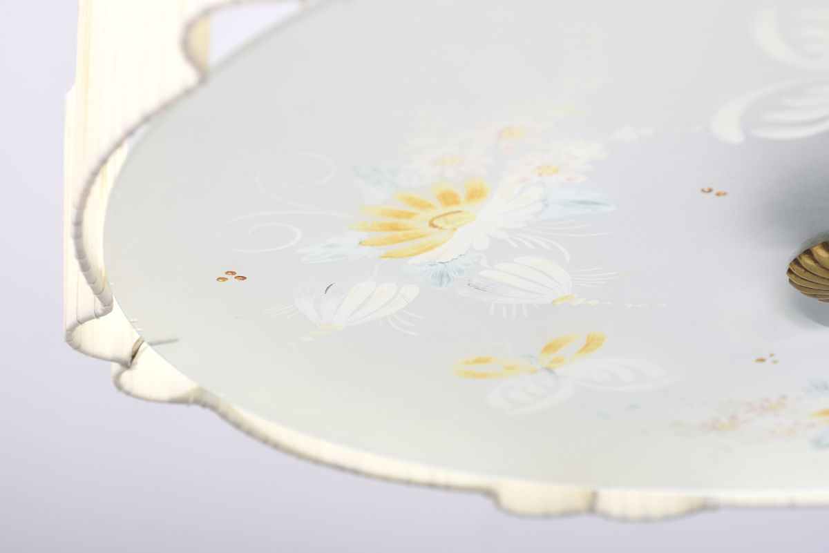 Tynell Paavo chandelier1950 hand paint glass 09