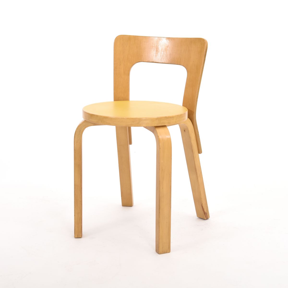 Aalto Alvar chair 65 yellow linoleum