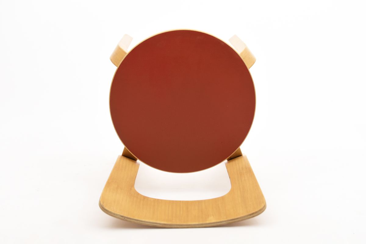 Aalto Alvar Chair N65 red lino set top 2