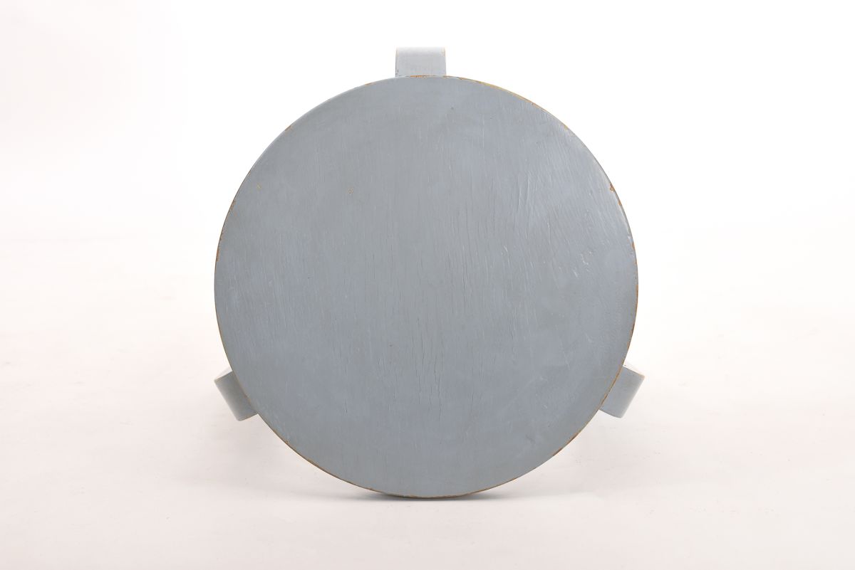 Aalto Alvar stool 60 painted baby blue 1950s top