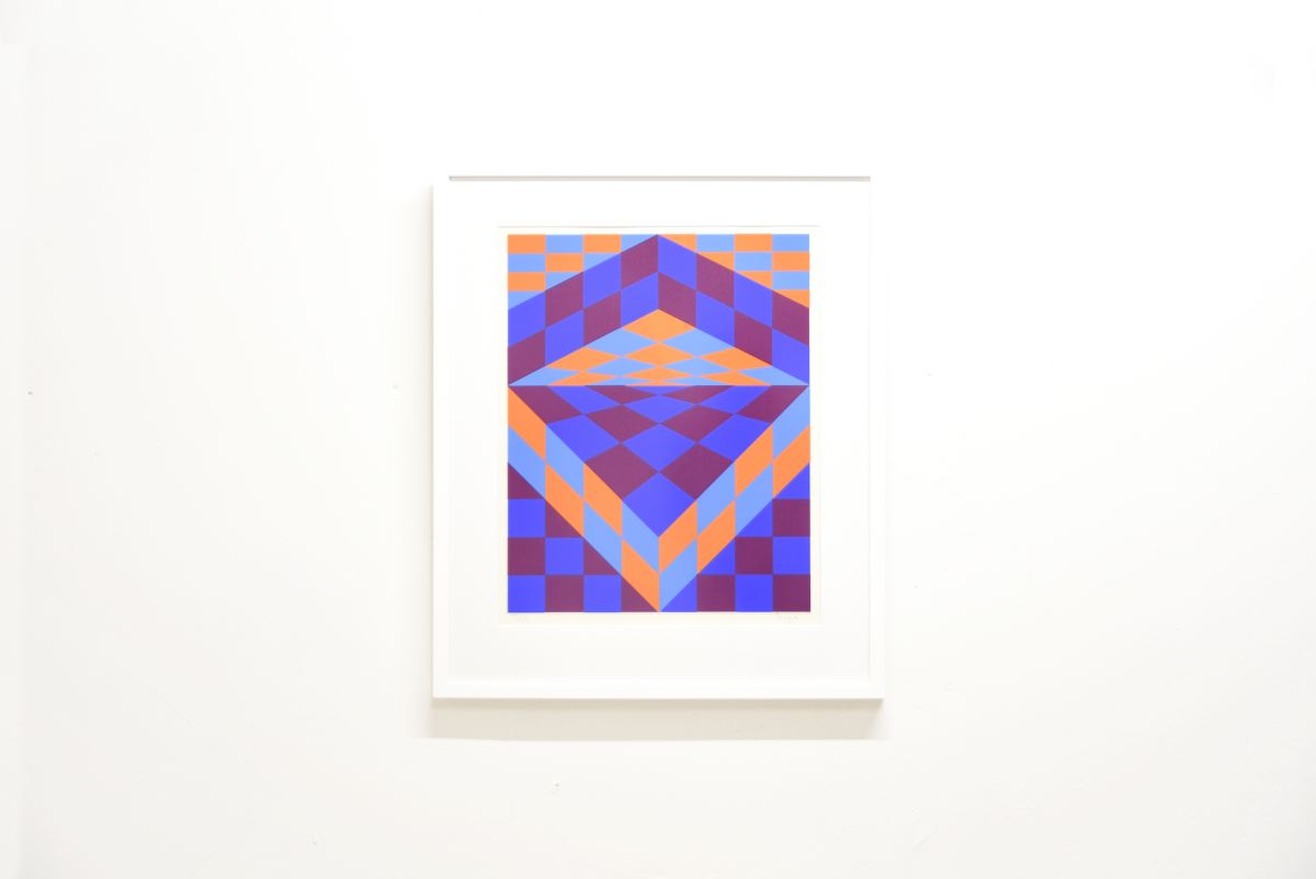 Seppo Serigraph art blue