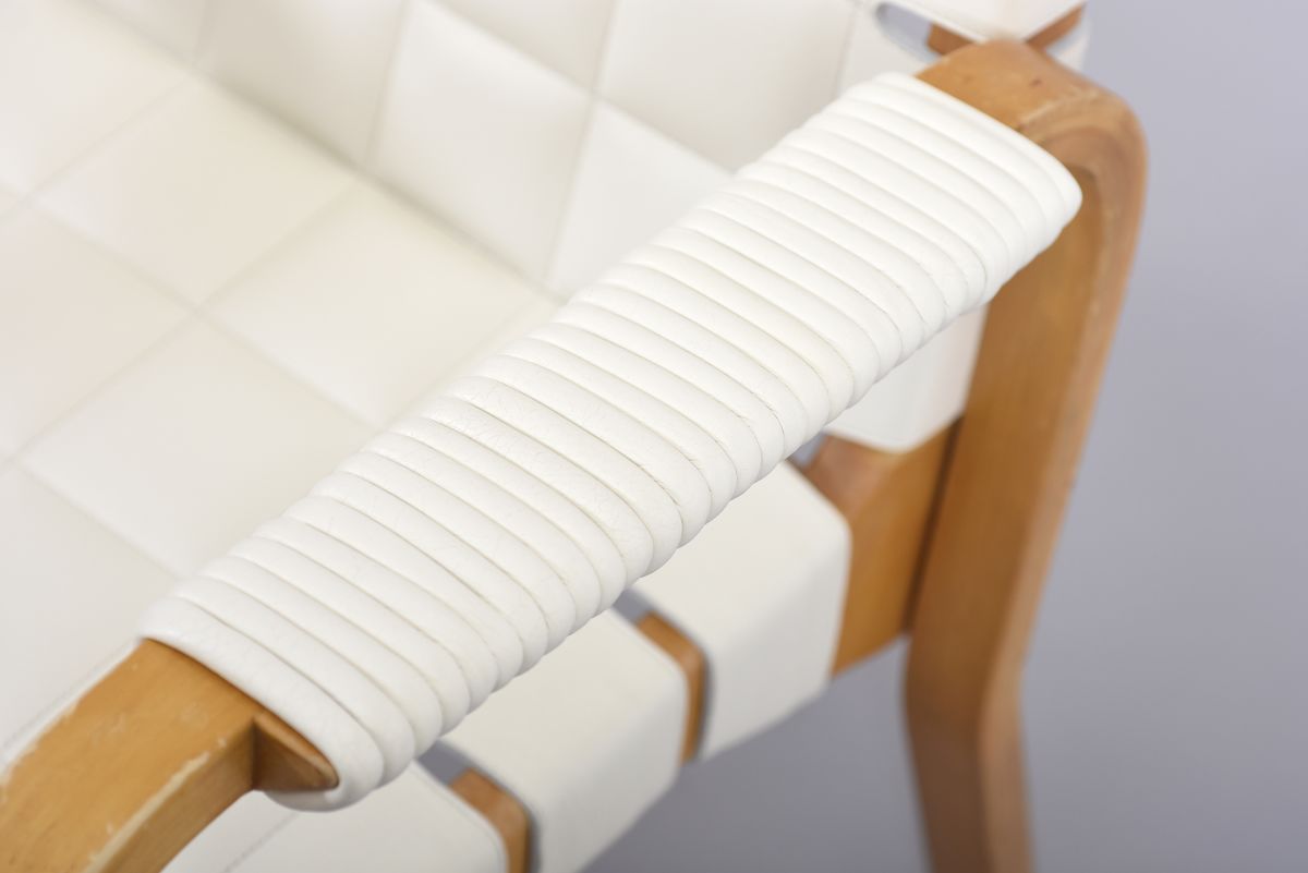 Aalto Alvar Chair45 White leather 04