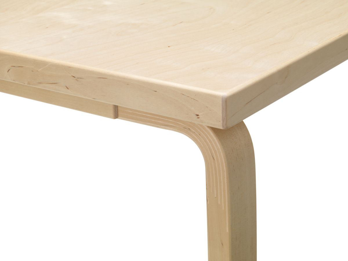 Aalto table rectangular 81 B wild birch natural lacquered close up cut out 8905941
