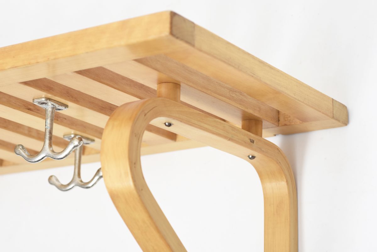 Aalto Alvar Coat rack with metal hook 06