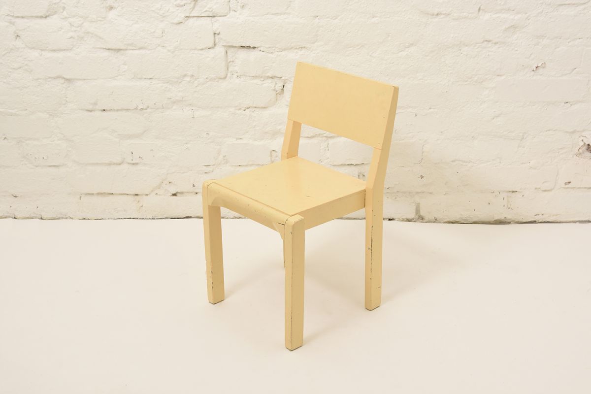 Kids-Chair-Wood-Yellow