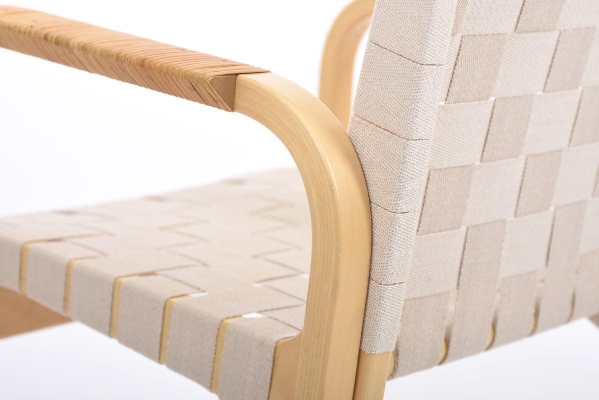 Aalto Alvar Chair 45 natural linen webbing 06 2