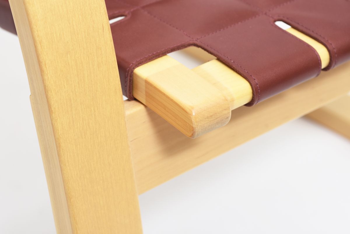 Aalto Alvar A406 burgundy leather 1980s 07