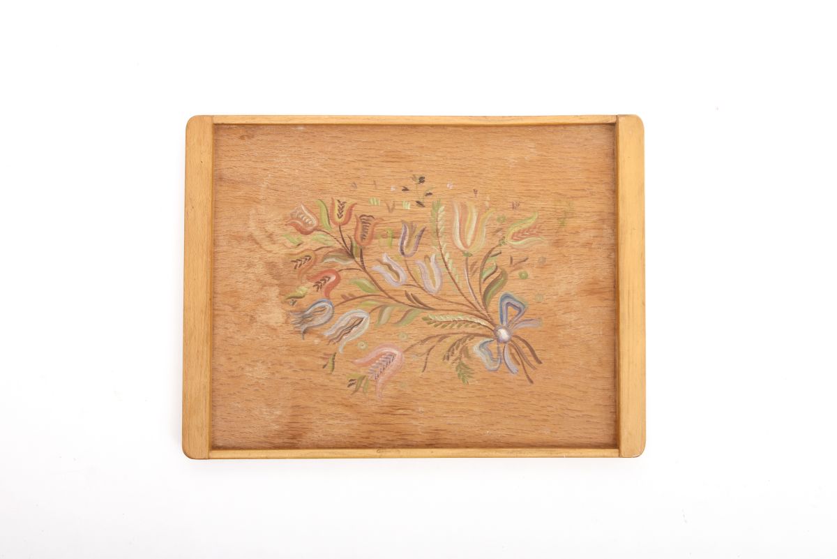 Aalto Aino Wooden tray with floral images