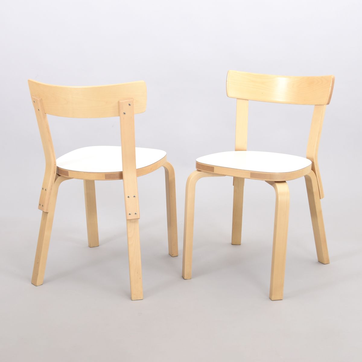 Aalto Alvar Chair 69 set white laminate