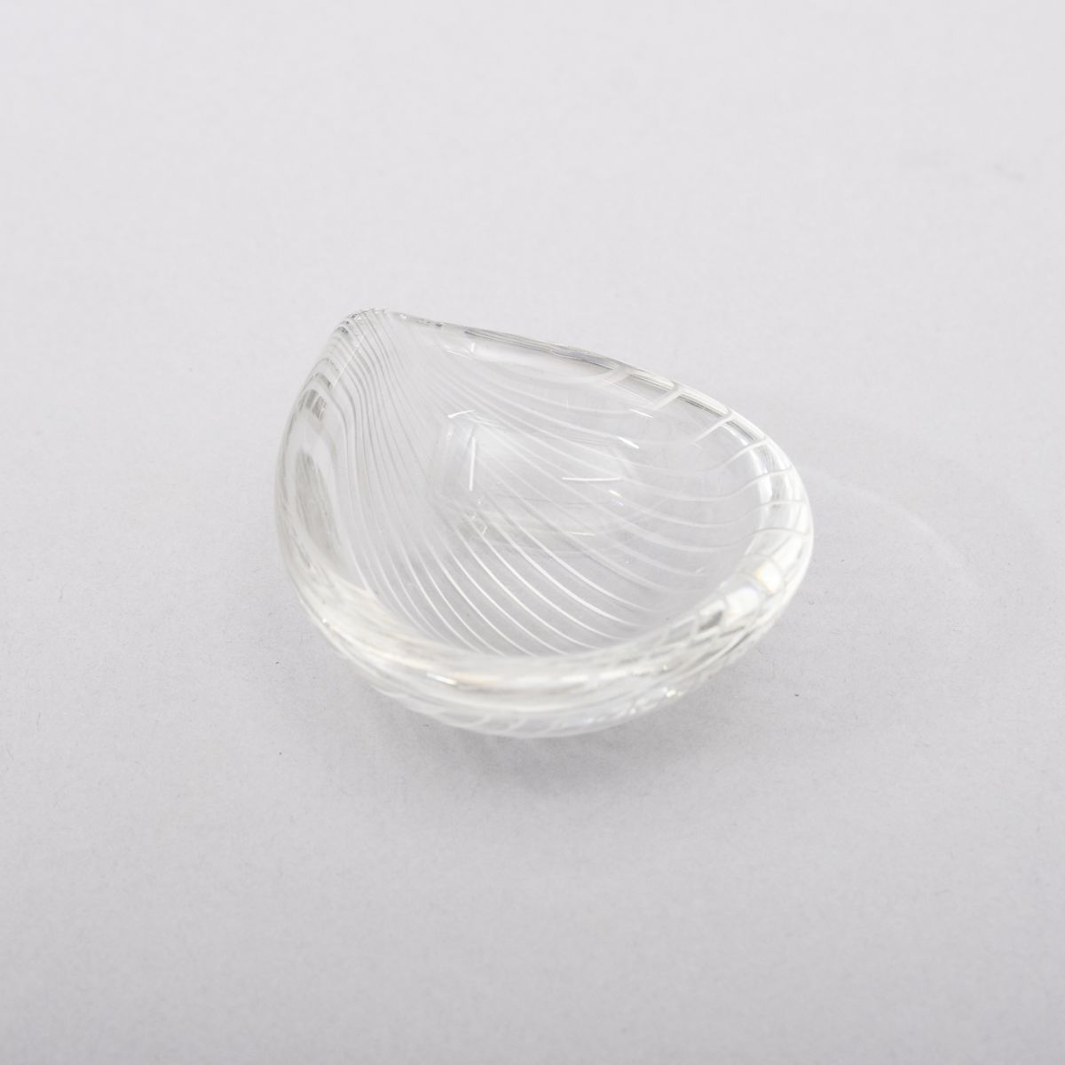 Wirkkala Tapio Glass line cut plate mini