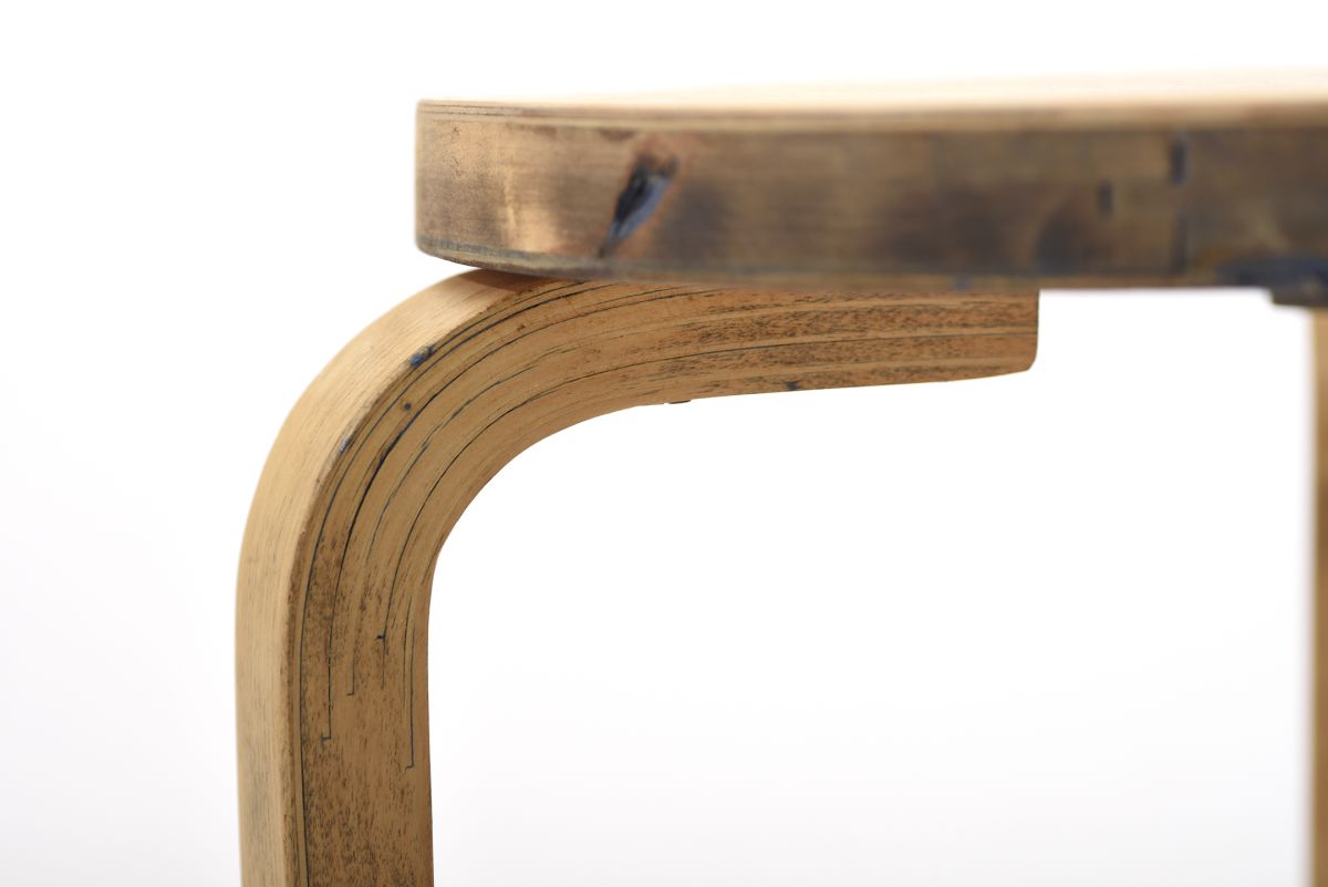 Aalto Alvar stool 60 layer removed 1940s 05