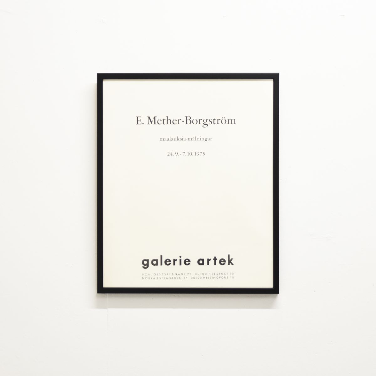 Borgström E mether galerie artek poster