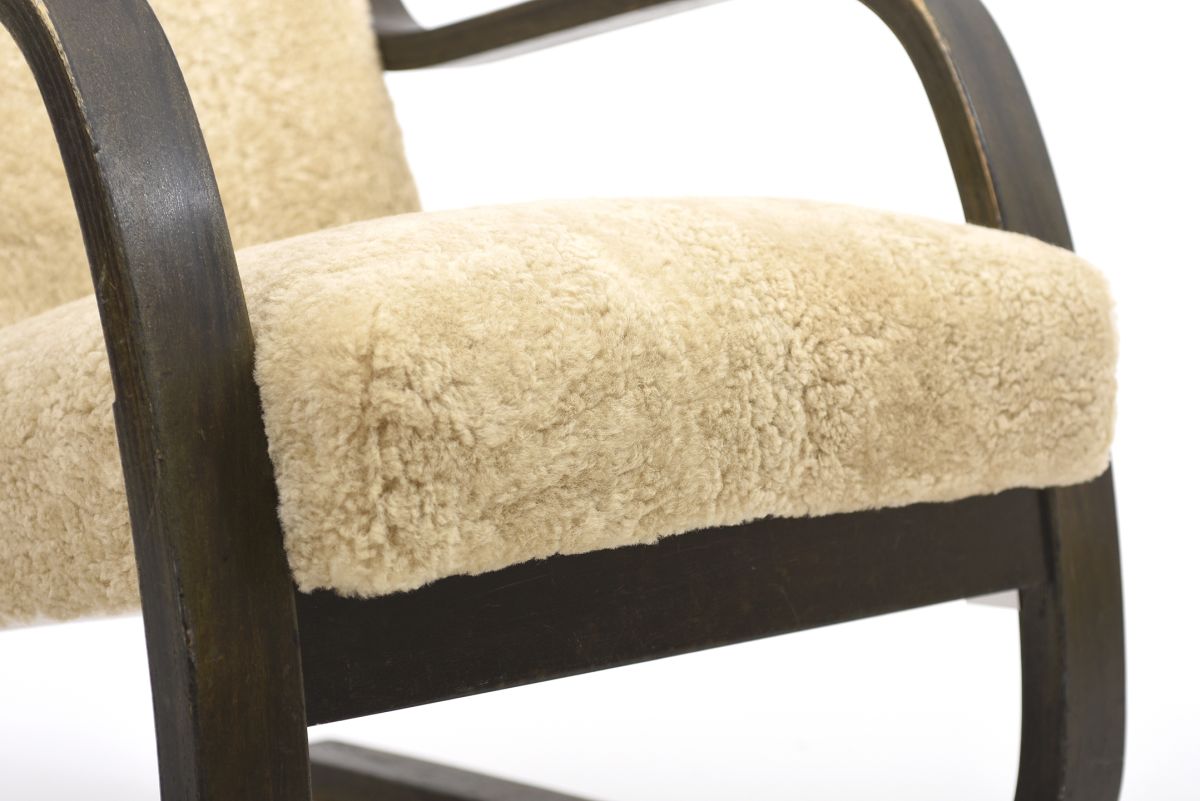Aalto Alvar Armchair 402 browun x sheepskin 07