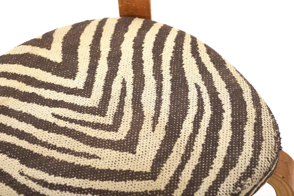 Aalto Alvar Chair 69 Original zebra fabric 05