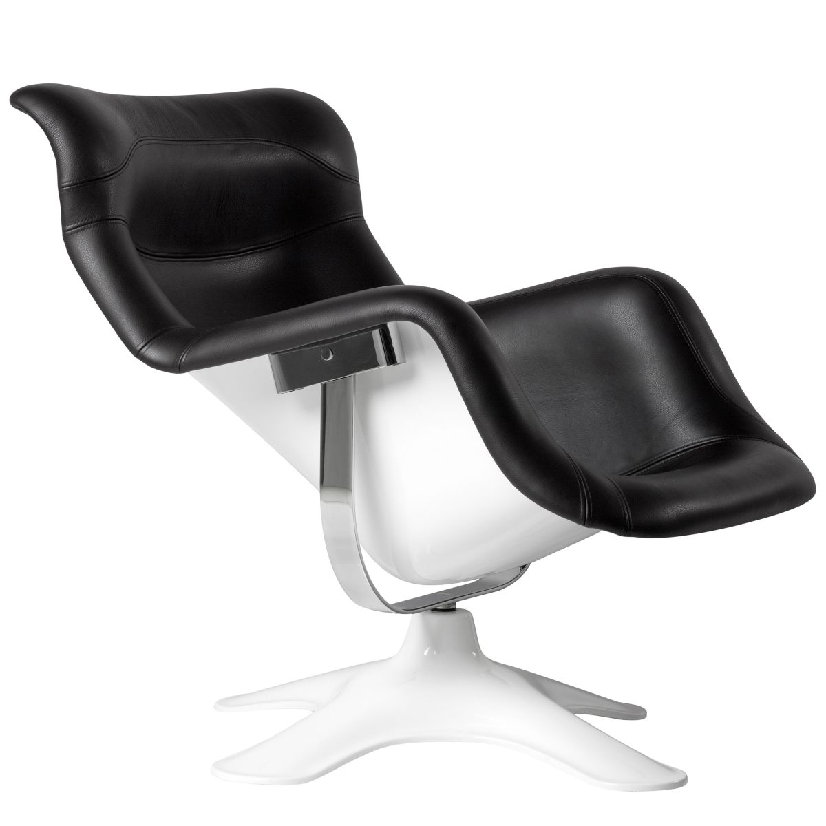 Karuselli Lounge Chair black leather_WEB