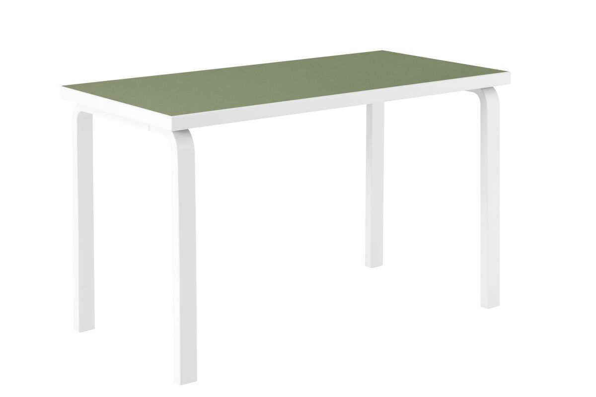 Aalto Table rectangular 80A stone white lacquer olive linoleum_WEB