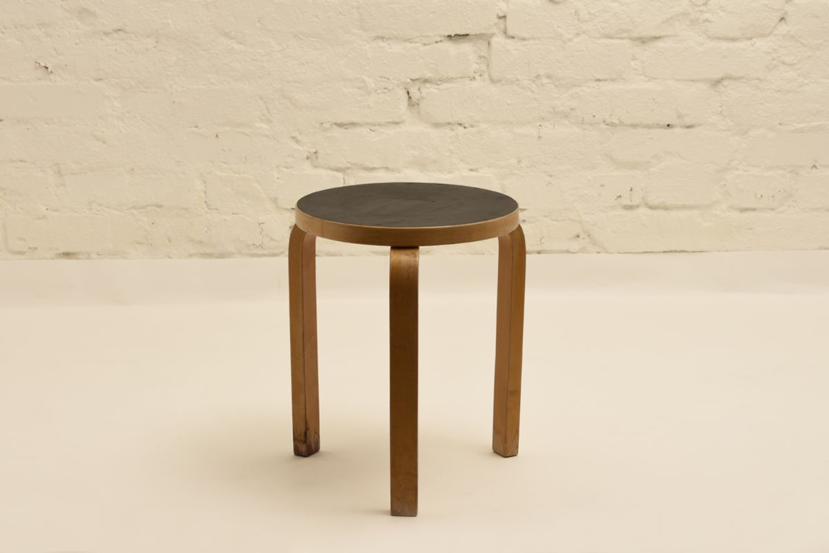 Aalto Alvar Stool 60 Black Linoleum