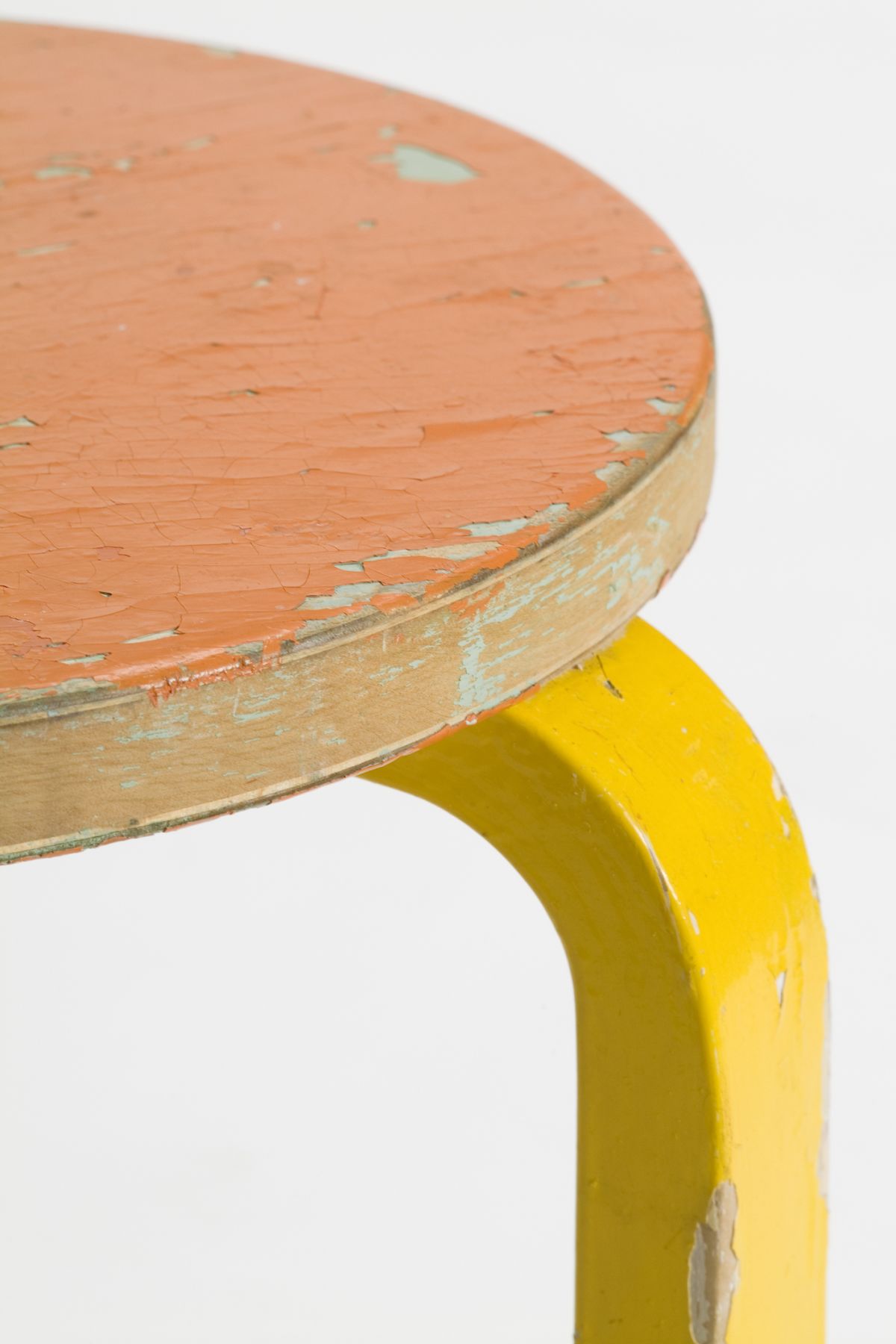 Stool 60 - 2nd Cycle close orange yellow