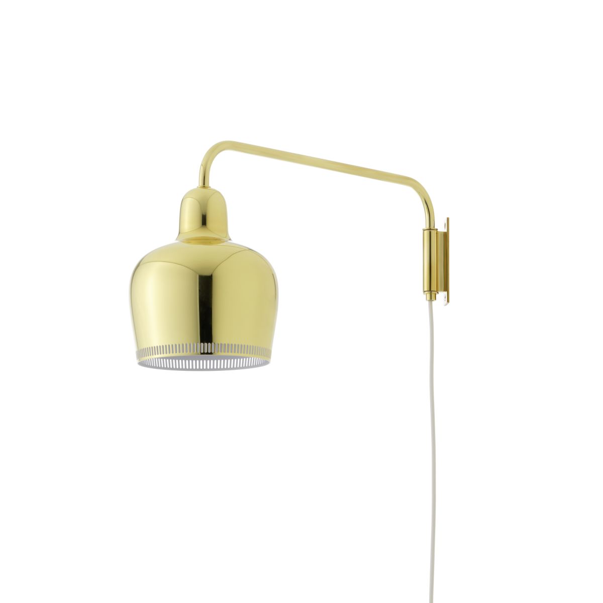 Wall Light A330S_Golden Bell_Brass off_F_web