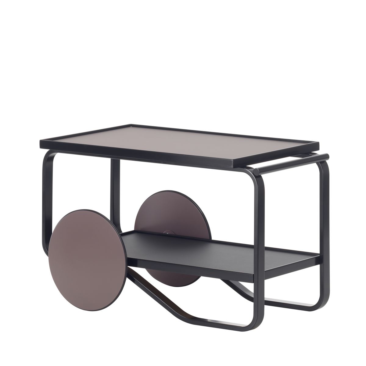 Tea Trolley 901 black laquered dark version by Hella Jongerius_WEB