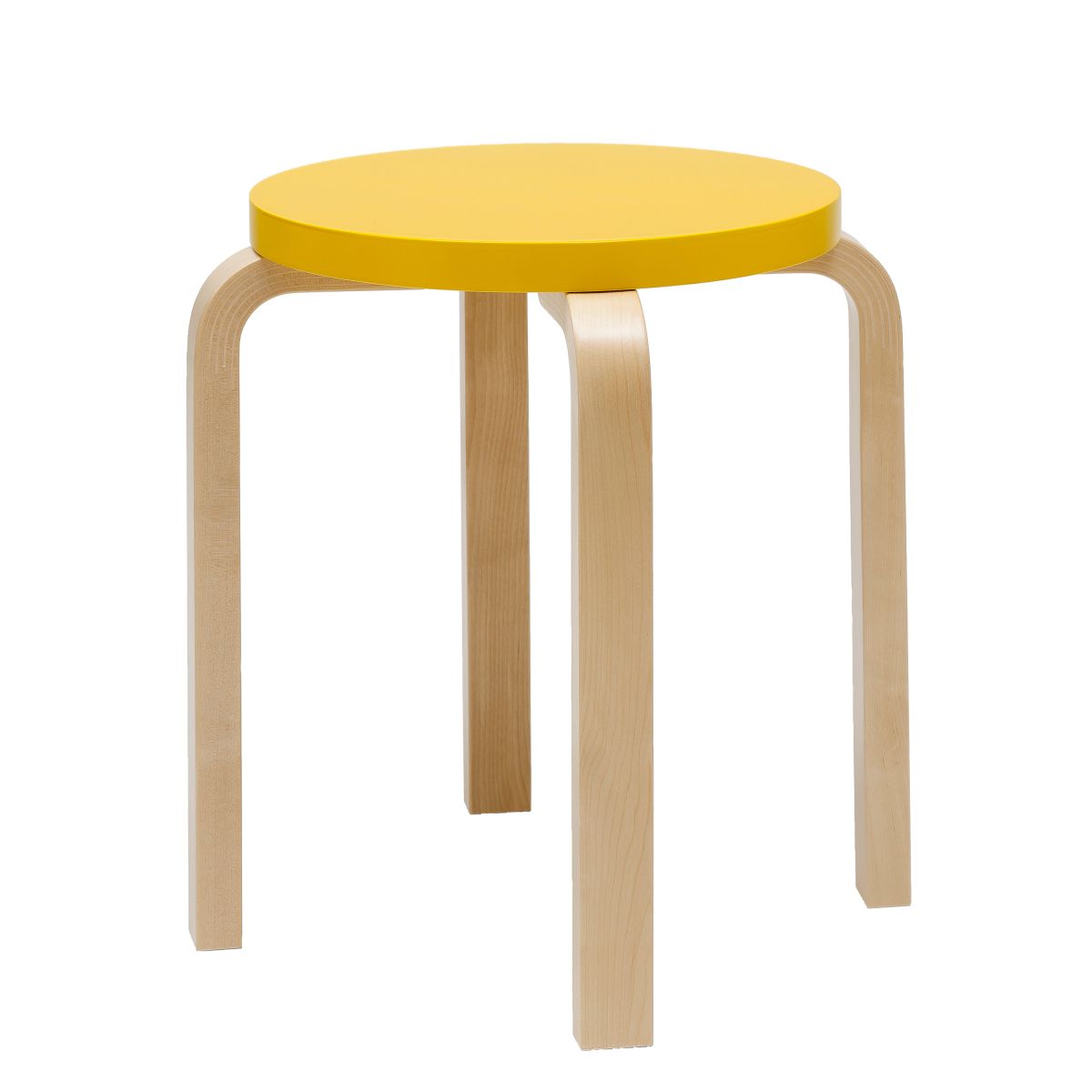 Stool-E60-Paimio-Yellow-Top