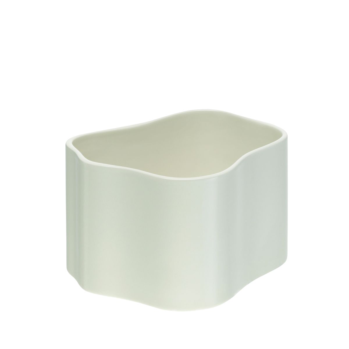 Plant pot shape B, size S, White gloss_F